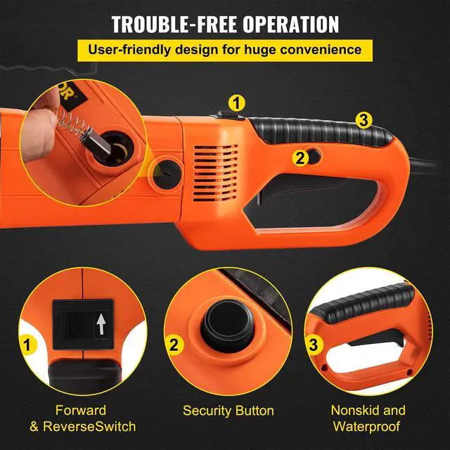Alt view image 5 of 6 - Electric Pipe Threader, 2300W Pipe Threading Machine with 6 Dies 1/2"-2", 110V Hand-held Pipe Threader Machine with Copper Motor, Portable Electric Pipe Threading Kit with Carrying Case