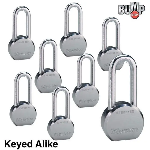 Alt view image 5 of 6 - (8) High Security Pro Series Keyed Alike Padlocks w/16 Keys, 6230NKALH-8 w/BumpStop Technology