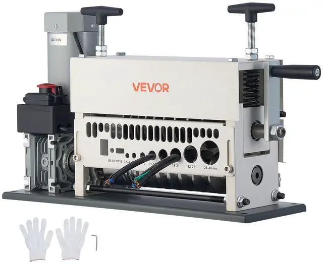 Main image of Electric Wire Stripper Machine, 0.06-1.57 in, 11 Channel Automatic Copper Cable Stripper, 370W Wire Stripper Tool with Manual Hand Crank Mode, Emergency Stop Button, for Scrap Copper Recycling