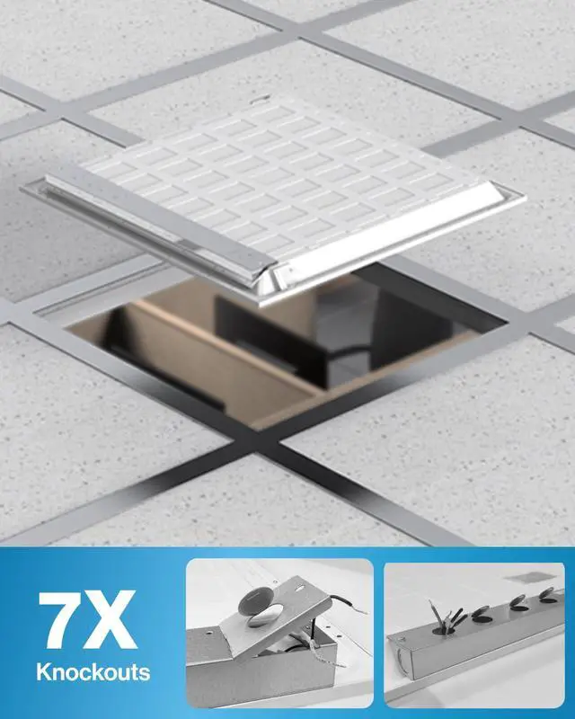Alt view image 3 of 6 - Sunco 6 Pack 2x2 LED Flat Panel Light for Drop Ceiling, Commercial Troffer Replacement Lighting Fixture, 4400 LM, 40W, Selectable CCT 4000K/5000K/6000K, Dimmable (0-10V), Dustproof ETL