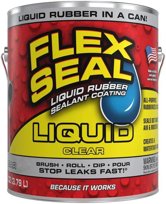 Main image of Rubber Coating Sealant, Waterproof, Flexible, Breathable, and UV Resistant, Roof Repair, Basements, RV, Campers, Trailers, Marine, EPDM, Masonry, Clear, 1 Gallon