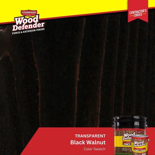 Alt view image 2 of 6 - Transparent Fence Wood Stain and Seal in One, Oil-Based Penetrating Sealer, Professional-Grade, Long-Lasting, Weather-Resistant Protector, Black Walnut, 5-Gallon