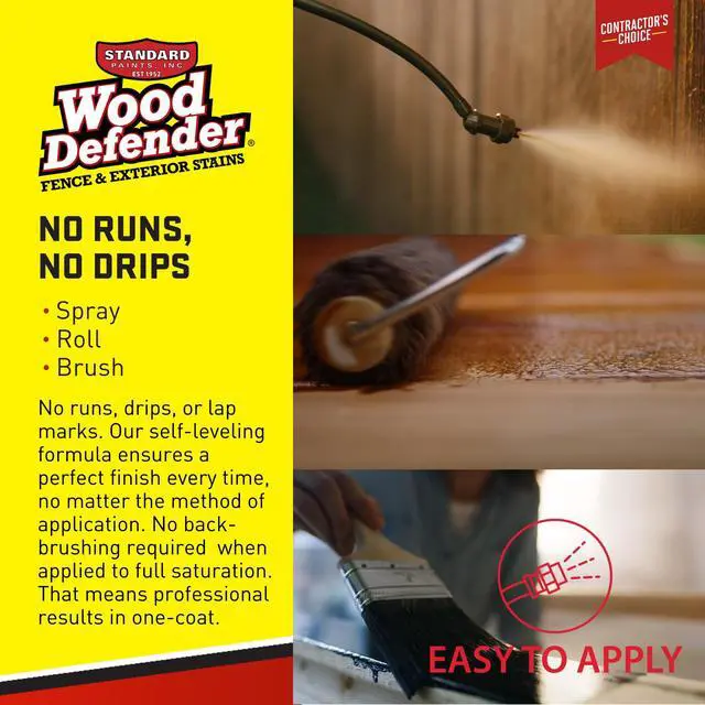 Alt view image 5 of 6 - Transparent Fence Wood Stain and Seal in One, Oil-Based Penetrating Sealer, Professional-Grade, Long-Lasting, Weather-Resistant Protector, Black Walnut, 5-Gallon