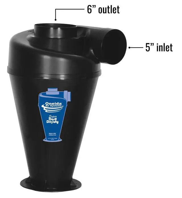 Alt view image 3 of 6 - Cyclone Attachment for Single Stage 0.5-3HP Dust Collector, 4/5 DIY - Portable Attachments and Accessories for Home and Woodworking Space Cleaning