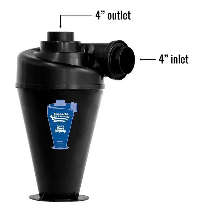 Alt view image 4 of 6 - Cyclone Attachment for Single Stage 0.5-3HP Dust Collector, 4/5 DIY - Portable Attachments and Accessories for Home and Woodworking Space Cleaning