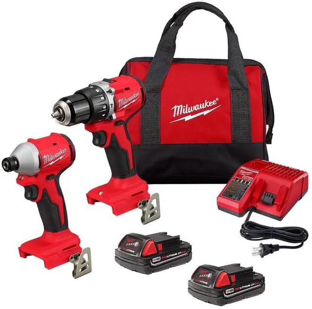 Main image of 3610-22CT M18 18V Li-ion Brushless Cordless Compact Hammer Drill/Impact Combo Kit (2-Tool) (New Gen), Red
