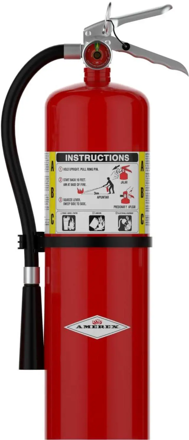 Main image of B456 ABC Dry Chemical Fire Extinguisher with Aluminum Valve, 10 lb. with Bracket