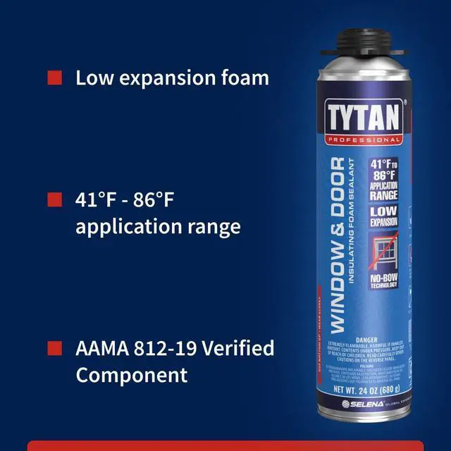 Alt view image 2 of 6 - Window & Door Foam Sealant, High R-Value for Superior Insulation, Water-Resistant, Low Expansion, Eco-Friendly, AAMA & UL Verified (12x24 oz)