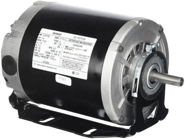 Main image of Century formerly AO Smith GF2054 1/2 hp, 1725 RPM, 115 volts, 48/56 Frame, ODP, Sleeve Bearing Belt Drive Blower Motor