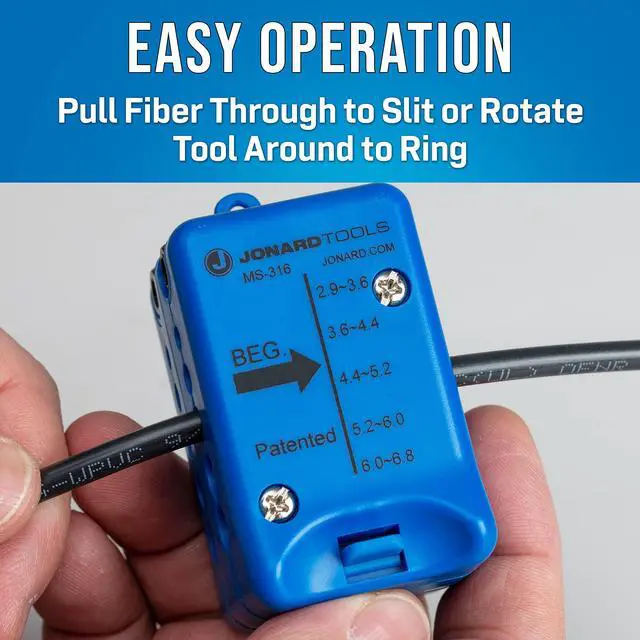 Alt view image 2 of 5 - MS-316 Fiber Optic Cable Mid Span Slit & Ring Tool (2.9 mm - 6.8 mm)