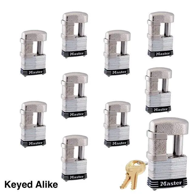 Alt view image 2 of 5 - (10) Keyed Alike Trailer & Multi Purpose Padlocks w/ 20 Keys, 37KA-10