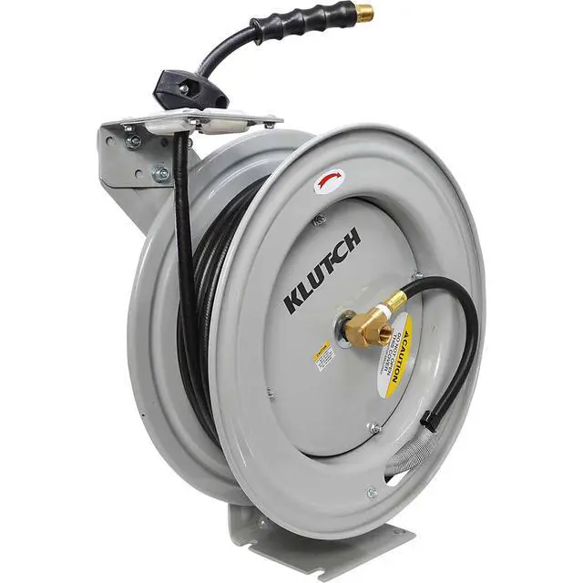 Alt view image 6 of 6 - Auto Rewind Air Hose Reel - with 1/2in. x 50ft. Rubber Hose, 300 PSI
