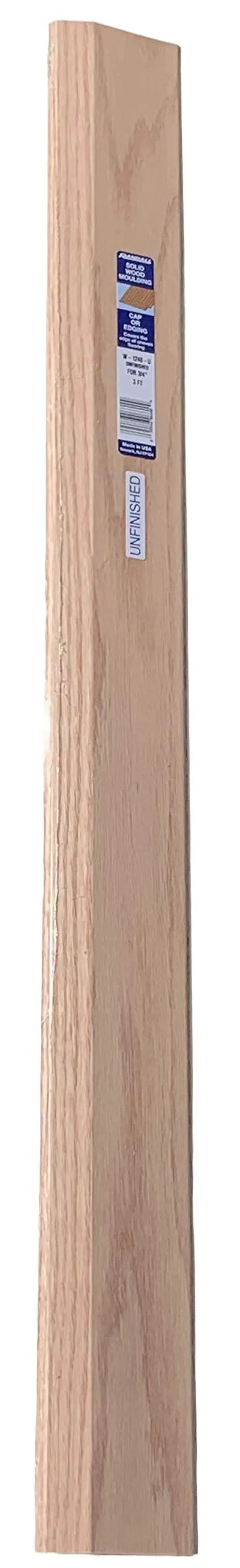 Alt view image 5 of 6 - 3/4" High Solid Oak Overlap | Overlaps and Transitions a 3/4" Height Difference | 3 1/2" Wide | Floor Transition | 92 Inches Long | Made in The USA