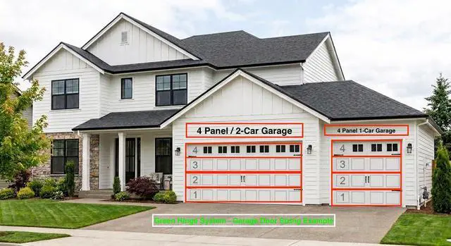Alt view image 2 of 6 - Green Hinge System 4P/2C | Garage Door Hinges | Gold Springs | Height: 4 Panels Tall | Width: 2-Car Wide (12'-20' Wide) | Weather Sealing | 12-Gauge HD Steel | US Made