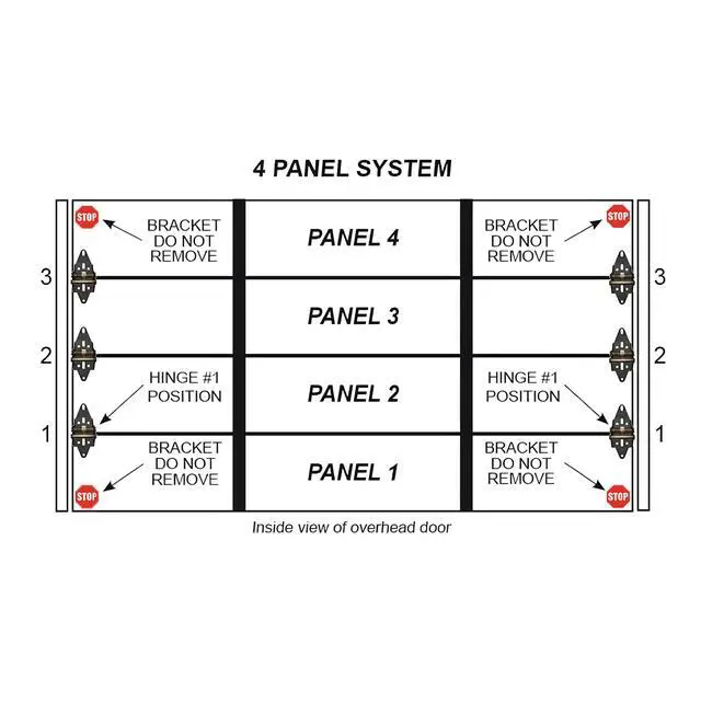 Alt view image 3 of 6 - Green Hinge System 4P/2C | Garage Door Hinges | Gold Springs | Height: 4 Panels Tall | Width: 2-Car Wide (12'-20' Wide) | Weather Sealing | 12-Gauge HD Steel | US Made