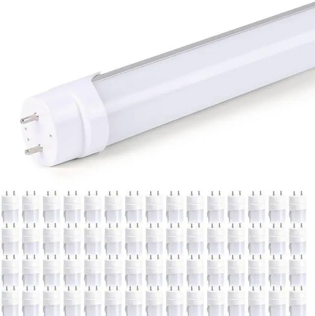 Main image of 4FT LED T8 Ballast Bypass Type B Light Tube, 18W, Single-Ended & Dual-Ended Connection, 2340LM, G13 Base,T8 T10 T12 Fluorescent Bulbs Replacement, UL & DLC - 4000K (60Pcs)