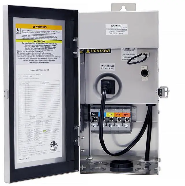Main image of C6449 150W Outdoor Low Voltage Landscape Lighting Transformer 120V AC to (12V-13V-14V-15V AC) Multi-Tap - Weatherproof for Pathway Lights, Spotlight and Pool/Spa Lightings - ETL Listed