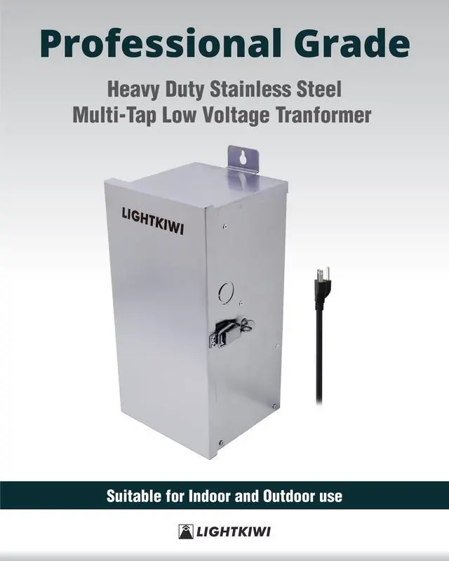Alt view image 2 of 6 - C6449 150W Outdoor Low Voltage Landscape Lighting Transformer 120V AC to (12V-13V-14V-15V AC) Multi-Tap - Weatherproof for Pathway Lights, Spotlight and Pool/Spa Lightings - ETL Listed