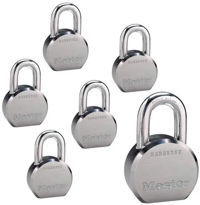 Main image of (6) High Security Pro Series Keyed Alike Padlocks w/12 Keys, 6230NKA-6 w/BumpStop Technology
