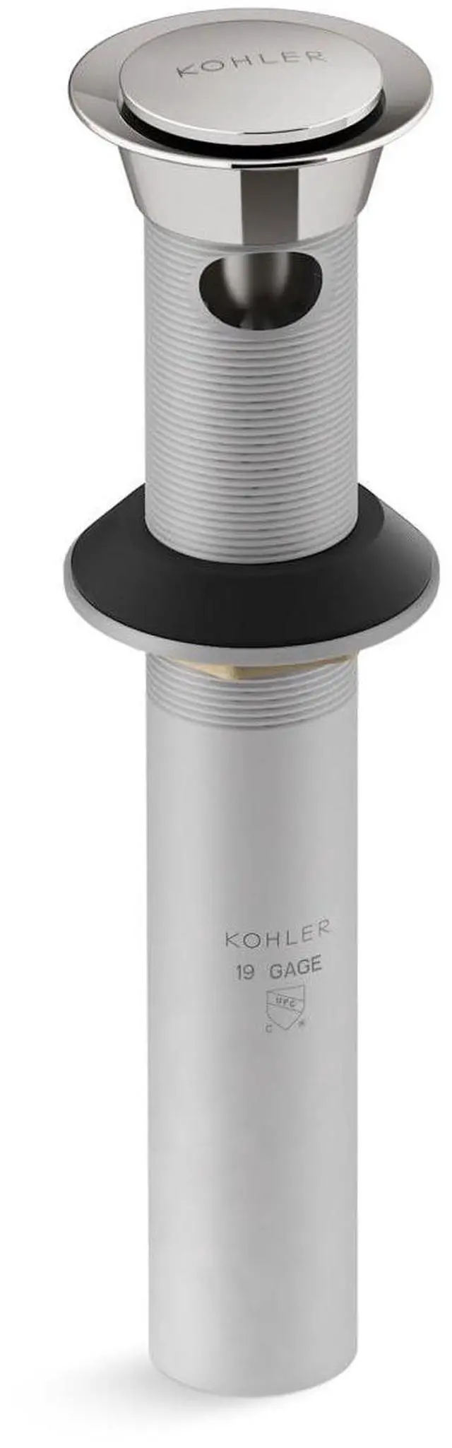 Main image of K-25322-TT Bathroom sink clicker drain with overflow, Vibrant Titanium