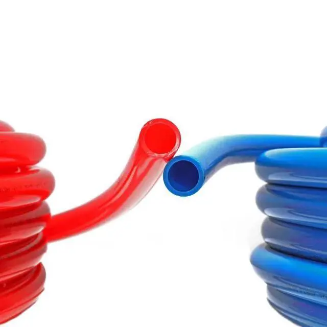 Alt view image 6 of 6 - Pex-b Pipe Tubing/Tool Combo Blue & Red 1/2 inch 2x 100 ft Rolls 200 Ft Length for with Pex Cinch Clamp Crimping Tool and Pipe Cutter In Heavy-Duty Canvas Bag,(E99KIT)