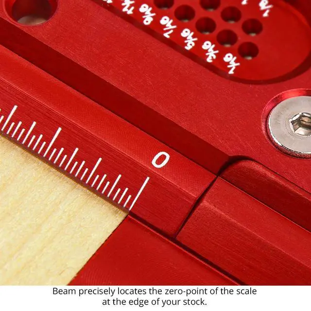 Alt view image 4 of 6 - T Square, 12 Inch, Precision Woodworking T-Square Ruler, Built-in Edge Support, Scribing & Shelf Pin Guides, Rack-It Mount, Made in USA