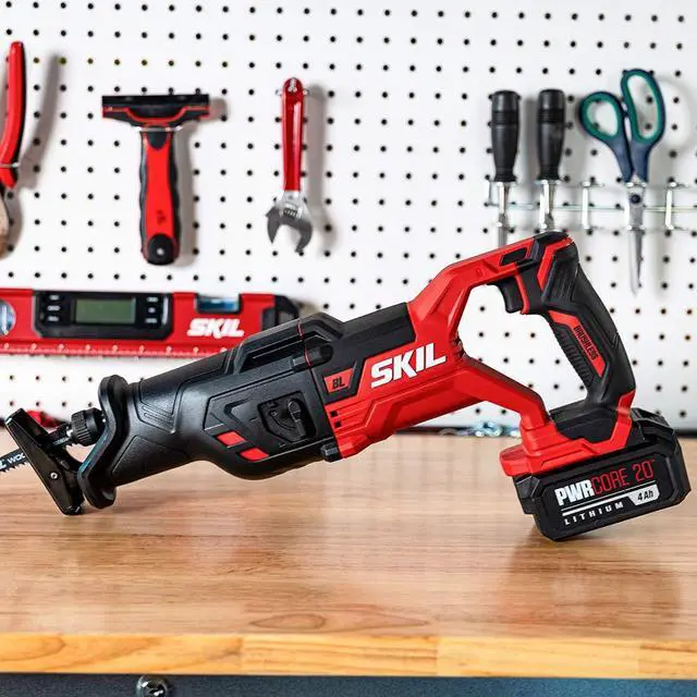 Alt view image 2 of 6 - PWR CORE 20 Brushless 20V Reciprocating Saw Kit with 4.0Ah Battery, PWR JUMP Charger, and PWRAssist USB Adapter - RS5884-1A