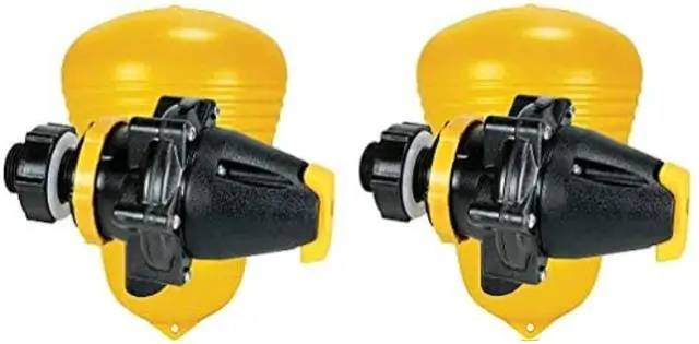 Main image of J-MFV0075DLT 82026 Megaflow Valve 3/4", Yellow/Black High Flow Float Valve for Livestock Water Troughs, Up to 90 GPM, Underwater Mount, GF Nylon Construction
