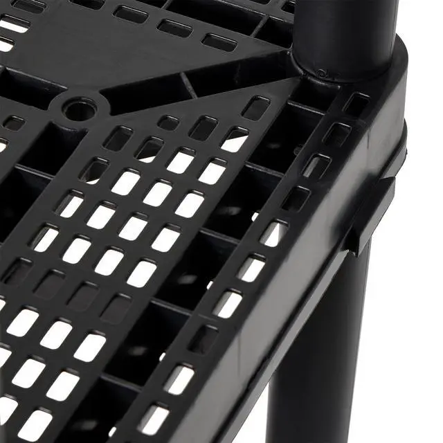 Alt view image 6 of 6 - 2 Pack Storage Rack, 4 Shelf Fixed Height Medium Duty Unit, Black