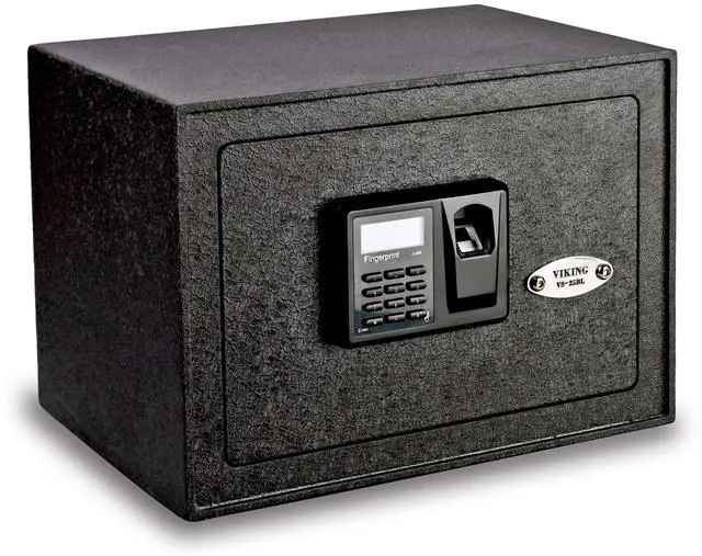 Main image of VS-25BL Fingerprint Home Safe with 32-Print Biometric Access, LED-Lit Interior, Adjustable Shelf & Heavy-Duty Anti-Pry Steel Body