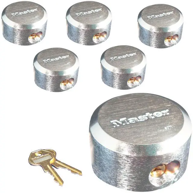 Main image of Pro Series Hidden Shackle Padlocks, Keyed Alike w/ 12 Keys, 6271NKA-6 w/BumpStop Technology