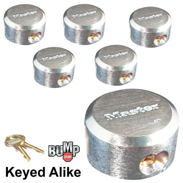 Alt view image 2 of 4 - Pro Series Hidden Shackle Padlocks, Keyed Alike w/ 12 Keys, 6271NKA-6 w/BumpStop Technology