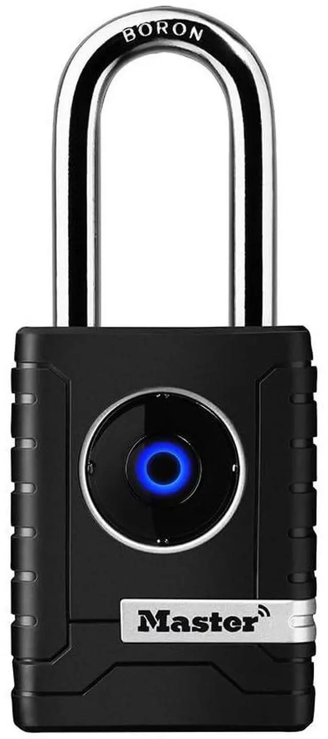 Main image of Black Outdoor Bluetooth Smart Padlock with Keypad, Smart Locks for Tools, Gates, Sheds, 2-7/32 inches Wide, 4401LHEC