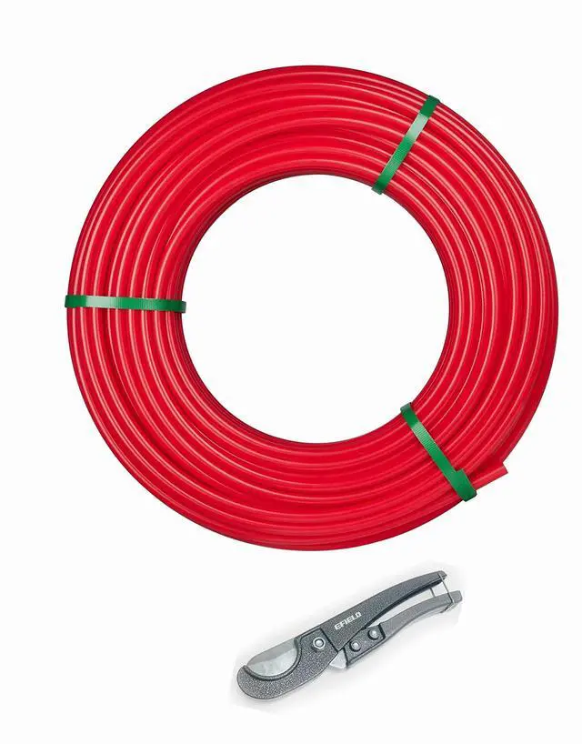 Main image of 3/4-Inch 300 ft Pex-A Pipe/Tubing RED Color for Potable Water-Plumbing Application with Pipe Cutter (Red),(YR300)