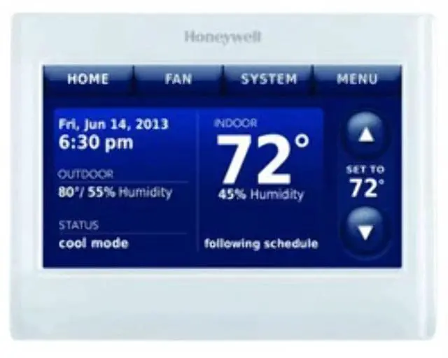 Main image of THX9421R5021WW 2 Wire IAQ High Definition Touch Screen Thermostat with Red LINK Technology, White