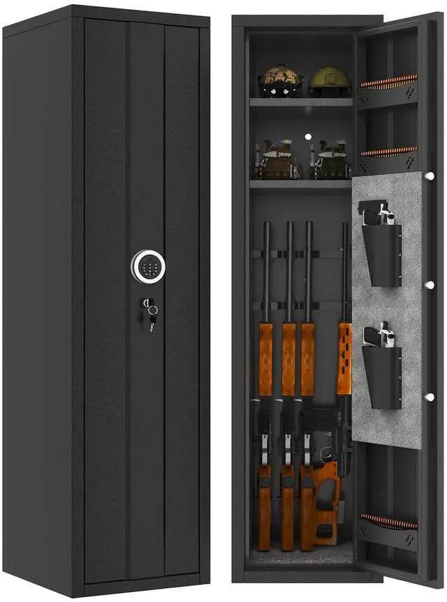 Main image of 8-12 Gun Safe for Rifles and Pistols,No Assembly Required Gun Cabinet, Digital Keypad Large Gun Safe, Rifles Safe for Home with Removable Shelves (Single Door)
