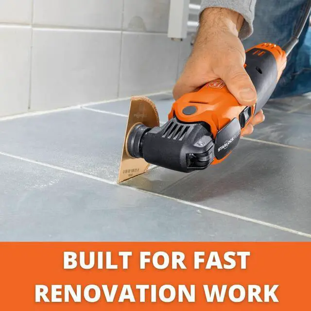 Alt view image 4 of 6 - MultiMaster MM 500 Plus Top for Versatile Interior Construction and Renovation - 350W Oscillating Multi-Tool with Starlock Plus Mount and QuickIn System - 72296770090