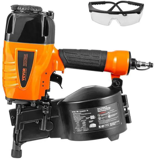 Main image of Coil Siding Nailer CN65, 1-1/4" to 2-1/2" 15 Degree Pneumatic Siding Nail Gun with Tool-Less Depth Adjustment, 70-120PSI Air Coil Nailer for Siding, Pallet Sheathing, Wooding, Fencing, Decking