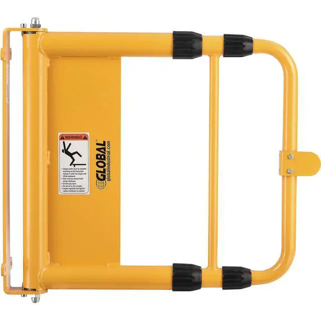Main image of Universal Spring-Loaded Safety Swing Gate, 22" to 40" W Adjustable Opening, Self-Closing Safety Gate, Powder Coated High-Visibility Yellow