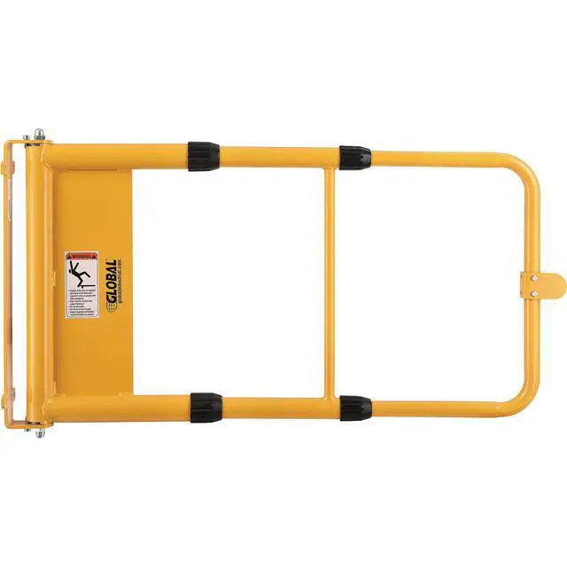 Alt view image 2 of 6 - Universal Spring-Loaded Safety Swing Gate, 22" to 40" W Adjustable Opening, Self-Closing Safety Gate, Powder Coated High-Visibility Yellow