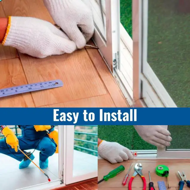 Alt view image 3 of 6 - KC Hardware Vinyl Sliding Screen Door Track, Sliding Door Bottom Track Replacement, Patio Screen Door Repair Guide- White Vinyl (96 Inch, 2, Pack)