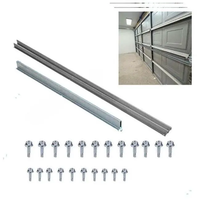 Main image of 18 FT Heavy-Duty Steel Garage Door Reinforcement Bracket - Made in The USA - Prevents Bending, Sagging & Cracking