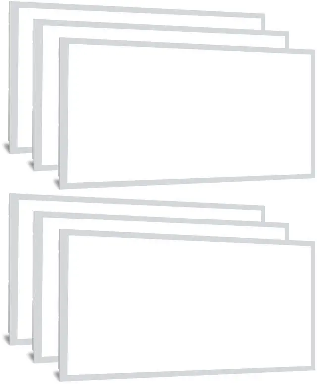Main image of 2x4 LED Flat Panel Lights,30/40/50W Selectable,0-10V Dimmable,5500lm 5000K Daylight,LED Drop Ceiling Light for Office,Classroom,Garage,Replaces 3-Lamp F32T8 Fluorescent Fixture,6 Pack