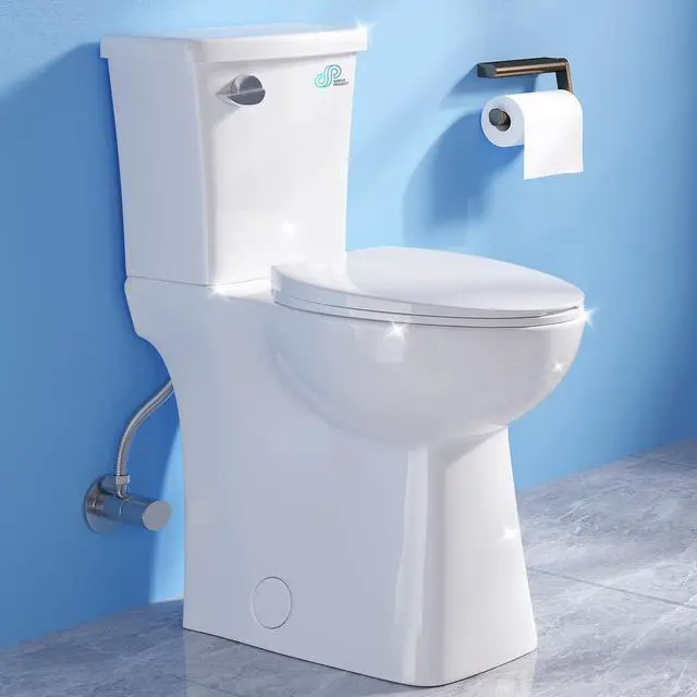 Main image of 21 Inch Tall Toilets for Seniors, ADA Elongated Comfort High Toilet Seat, Powerful Single Flush 1.28 GPF, 12 Rough In, Height Toilets for Bathroom & Tall Person/Elderly/Handicapped