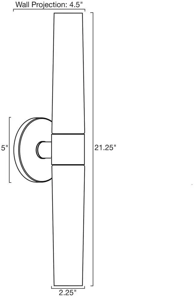 Alt view image 6 of 6 - Duo 21" Modern Wall Sconce with Frosted Opal Glass Shades for Bathroom/Vanity, Brushed Nickel Finish, Pack of 2