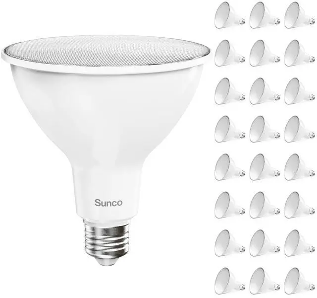 Main image of Sunco 24 Pack PAR38 LED Outdoor Flood Light Bulb, Ultra Bright, 2800 LM, 20W (250W Equivalent), 3000K Soft White, Dimmable, E26 Medium Base, for Security Garage Yard Driveway, UL