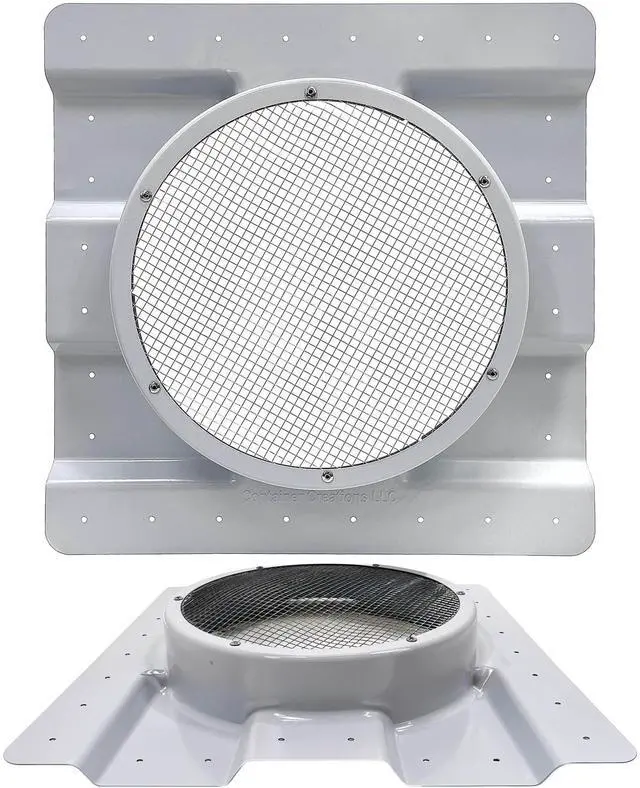 Main image of AdaptAIR® Roof Vent Adapter for Conex Shipping Container Ventilation - Fits 12-Inch Whirlybird Wind Turbine (Sold Separately) - Reduce Condensation & Heat with Container Vent for Small Home