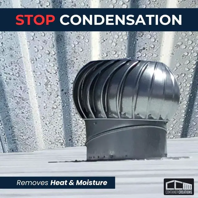 Alt view image 5 of 6 - AdaptAIR® Roof Vent Adapter for Conex Shipping Container Ventilation - Fits 12-Inch Whirlybird Wind Turbine (Sold Separately) - Reduce Condensation & Heat with Container Vent for Small Home