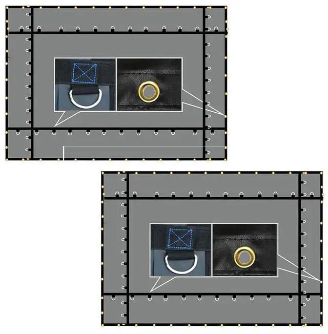 Main image of 2 Pack Flatbed Trailer Smoke Tarp 12' x 16'