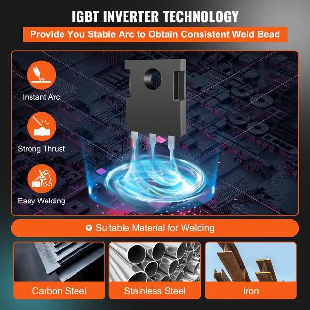 Alt view image 3 of 6 - MIG Welder, 3 in 1 270 Amp Welding Machine, 110 220V MIG Lift TIG Arc Welder, Portable Lift TIG Welder ARC Welder with IGBT DC Inverter, LCD Digital Display, Welder Torch and Welding Wire